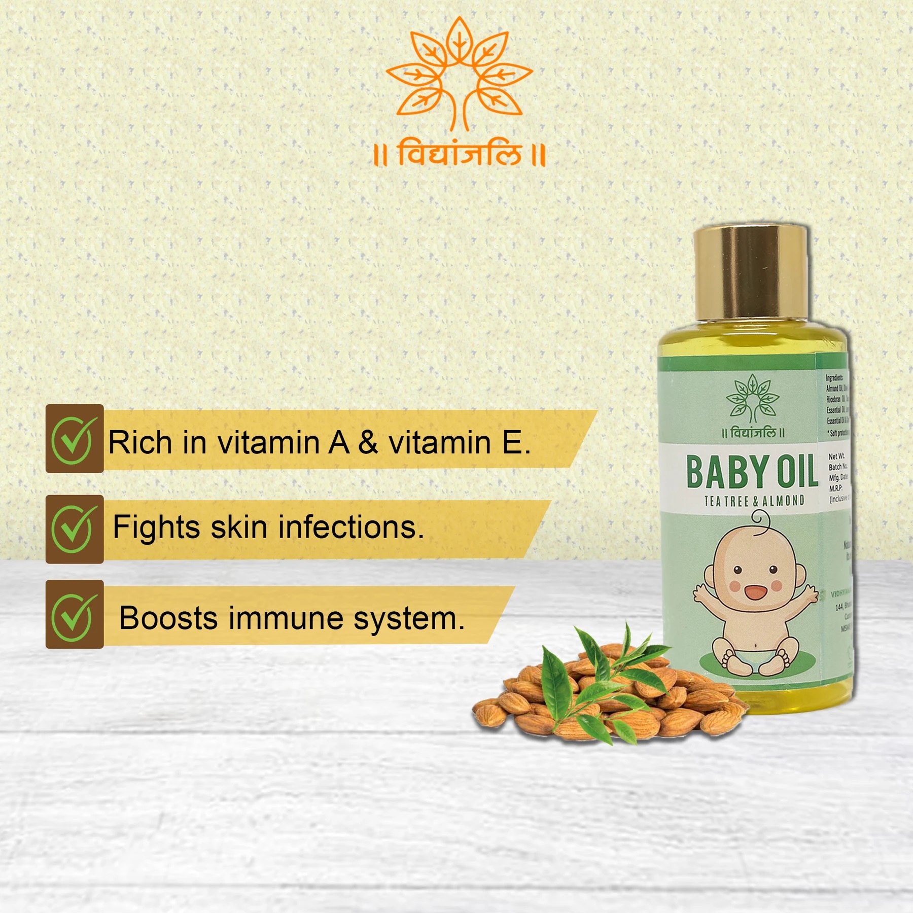 Almond Tea Tree Oil - Vidhyanjali